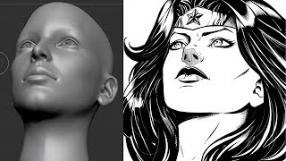 How to Draw Wonder Woman Using a 3D Model for Reference [upl. by Juna646]