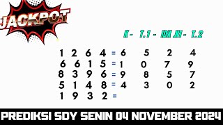 PREDIKSI SDY HARI INI 04 NOVEMBER 2024  BOCORAN SYDNEY HARI INI  ANGKA JITU SYDNY  RUMUSAN SDY [upl. by Enilekcaj]