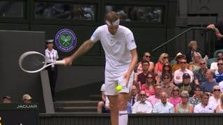 Alexander Bublik underarm serve against Andrey Rublev  Wimbledon 2023 [upl. by Lema]