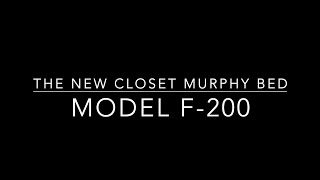 The Closet Murphy Bed Model F 200 [upl. by Eiramacissej]