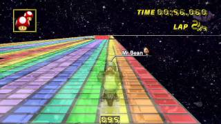 MKWii SNES Rainbow Road custom track  2 34quot 762 by Mr Bean [upl. by Chernow]