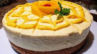 No Bake Mango Cheesecake Recipe  No Gelatin [upl. by Liatris]