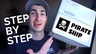 EVERYTHING about PIRATE SHIP Shipping Tutorial How to Use it Step by Step How to Ship a Package [upl. by Bikales]