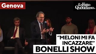 Bonelli show al comizio quotMeloni mi fa incazzare non siamo al feudalesimoquot [upl. by Zel]