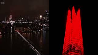 London New Years Eve Light Shows 20212022 The Shard Countdowns CCBTOGETHER2000 [upl. by Ybloc]