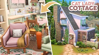 Cat Lady Cottage  The Sims 4 Speed Build CC [upl. by Erej]