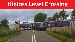 Kinloss Level Crossing  Aberdeen–Inverness line  Kinloss Moray [upl. by Kissel49]