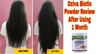 Oziva Biotin Powder Review After 1 Month of Using  Sayne Arju [upl. by Ttemme]