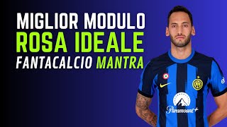 MIGLIOR MODULO E ROSA IDEALE al FANTACALCIO MANTRA  Guida allAsta del Fantacalcio 202425 [upl. by Aicital]