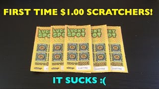 FIRST TIME SCRATCHING THESE Lucky Spot 1 Scratchers California Lottery [upl. by Liba]