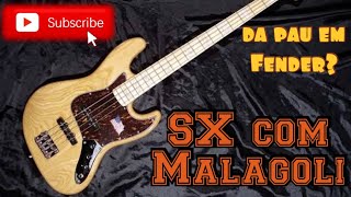 Instalação de Captadores Malagoli em um SX Jazz Bass [upl. by Ramedlav362]