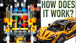 Mechanical Magic of LEGO Technic McLaren P1 42172 7Speed Gearbox [upl. by Cirederf]