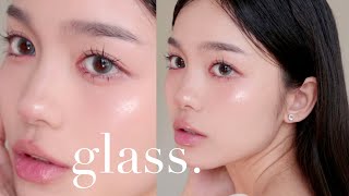 Dewy Glass Skin Makeup 🫧 grwm [upl. by Belayneh293]