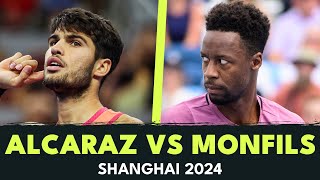 Entertaining Carlos Alcaraz vs Gael Monfils Shotmaking  Shanghai 2024 Highlights [upl. by Teik808]