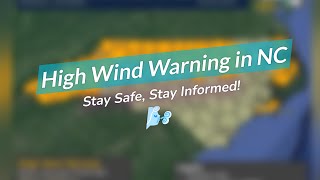 🌬️ High Wind Warning in NC Whats Happening [upl. by Ruthann]