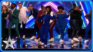 London Community Gospel Choir start a Love Train  Unforgettable Audition  Britains Got Talent [upl. by Nomelif]