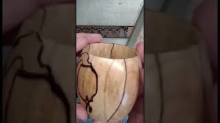 Spalted beech lidded box shortwoodturningwoodart [upl. by Phyllys668]