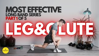 Most Effective LEG amp GLUTE Workout with Resistance Bands [upl. by Laehcar]