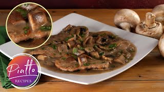 Veal SCALLOPINI with Mushroom Sauce AKA Veal Scaloppine [upl. by Maunsell247]