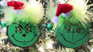 DIY Grinch Ornament Set Tutorial [upl. by Zehe553]