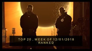 My 27th ranking of current Top 20 hits on Billboard Hot 100 week of 12012018 [upl. by Acirfa]