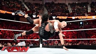 Roman Reigns vs Cesaro – WWE World Heavyweight Championtitel Turnier Raw – 16 November 2015 [upl. by Llednil959]