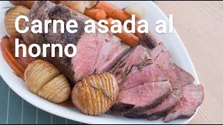 Cómo hacer carne asada al horno [upl. by Hesther580]