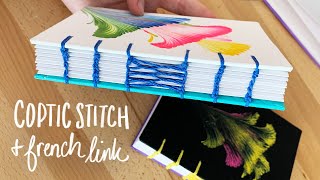 DIY Coptic Stitch amp French Link Bookbinding Tutorial  Sea Lemon [upl. by Court]