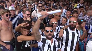 A Villar Perosa è lo Juventus Day 5000 bianconeri in fila per lesordio di Cristiano Ronaldo [upl. by Dielu]