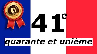 🇫🇷 French Ordinal Numbers 41th50th  Les nombres Ordinaux en Français 41e50e 🇫🇷 [upl. by Becki]