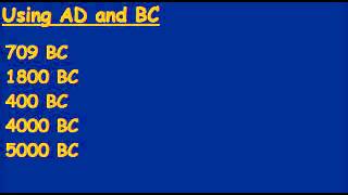 Putting AD and BC Dates in Order  KS3 Core History Skills [upl. by Acirderf]