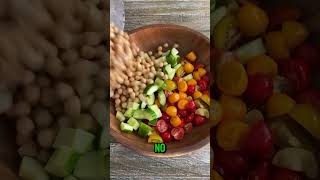 Easy Chickpea Salad Recipe  Refreshing Tomato Cucumber and Avocado Vinaigrette Salad salad [upl. by Ibok]