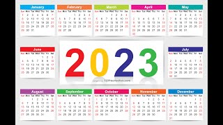 2023 Calendar Free Download  123FreeVectors [upl. by Gundry]