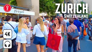 ZURICH  Switzerland 🇨🇭 4K Walking Tour 2023  City Center  Bahnhofstraße [upl. by Dosia292]