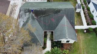 Soft Washing a Shingle Roof with ASAP Pressure Cleaning [upl. by Jemmy]