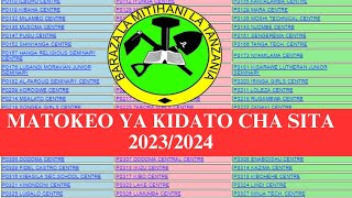 NECTA MATOKEO YA KIDATO CHA SITA 20232024 YAMETOKA [upl. by Hortensa833]