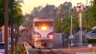 HD HIGH SPEED Amtrak Trains in Encinitas CA November 9th 2013  3 BONUS SHOTS [upl. by Aynwad]