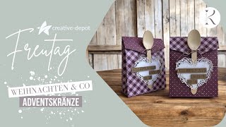 FREUTAG  Adventskränze amp Geschenkanhänger  WellnessTüte basteln  Creative Depot  Oktober 24 [upl. by Aisyram71]