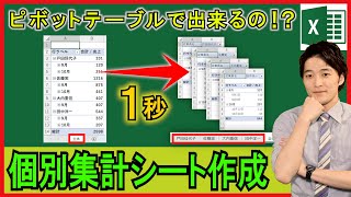 Excel【基礎】ピボットテーブルを用いて個別集計シートを作成！スライサーとタイムラインについても！【解説】 [upl. by Mihcaoj]