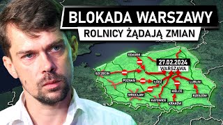 Rolnicy ZABLOKUJĄ CAŁĄ POLSKĘ  Sytuacja jest poważna” [upl. by Atteuqihc]