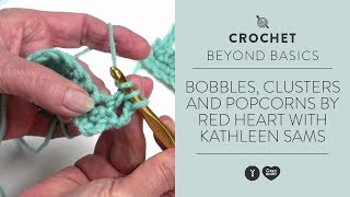 Bobbles Clusters and Popcorns by Red Heart with Kathleen Sams [upl. by Rehpotsirhc794]