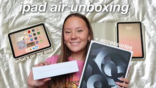 ipad air unboxing  whats on my ipad [upl. by Olwen]