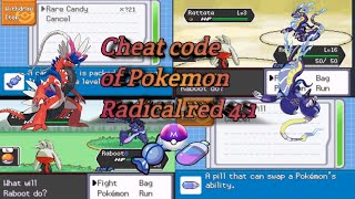 All cheat codes of Pokemon Radical Red version 41 [upl. by Enaira674]