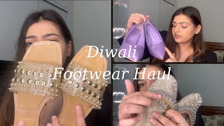 DIWALI FOOTWEAR HAUL haul footwear diwali festival zara trending viral [upl. by Ennairol]