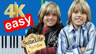 The Suite Life Of Zack and Cody Theme Song Easy Beginner Piano Tutorial 4K [upl. by Charlot]