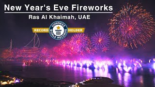 Happy NEW YEAR 2023  Ras Al Khaimah Fireworks 2023  World Longest 47Km Fireworks Display RAKNYE🇦🇪 [upl. by Brahear]