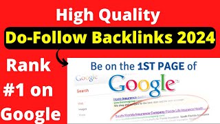 Dofollow Backlinks  Dofollow Backlinks Instant Approval  Dofollow Backlinks Kaise Banaye 2024 [upl. by Luehrmann943]