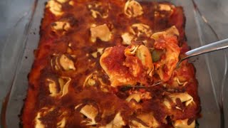 3 Ingredient Baked Tortellini Lasagna Recipe [upl. by Enaelem]