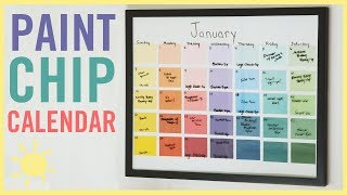 DIY  Paint Chip Calendar [upl. by Bahe]