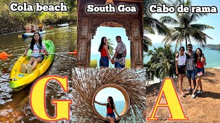 Day 1 South Goa famous beaches🏖 Cabo de Rama fortCabo de rama 🏝️  Cola beach kayaking🛶 [upl. by Adeuga919]